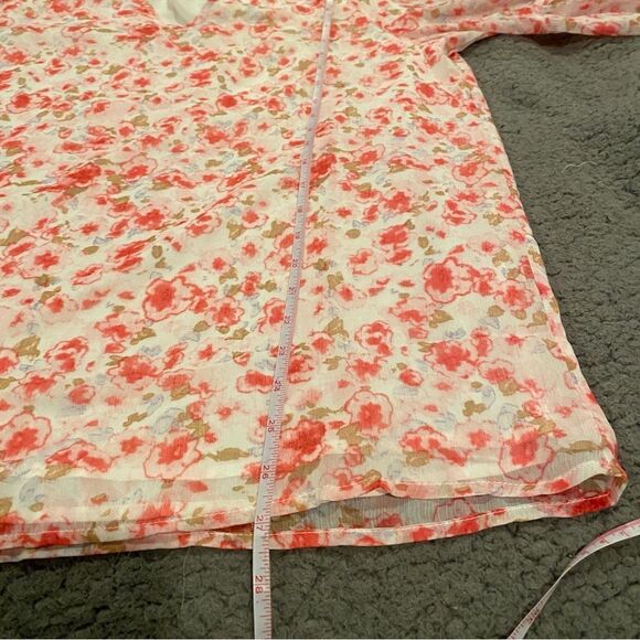 Boho Floral Long Sleeve Top Size Large - Picture 8 of 10